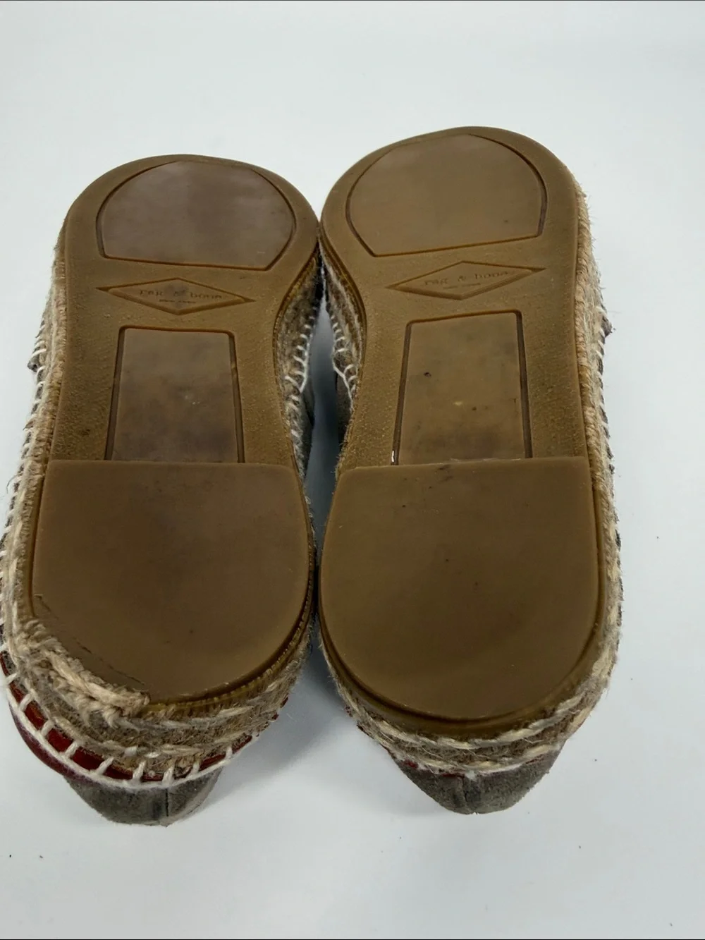 RAG & BONE Suede Noa Espadrille Warm Gray Taupe Suede Size 37 1/2